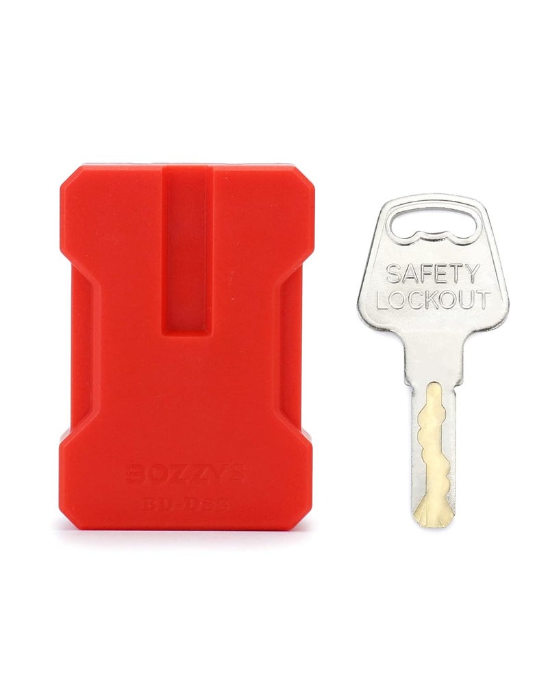 QWORK جهاز قفل سلك الكهرباء لقابس الكهرباء، عبوة 2 قفل أمان، مفاتيح مختلفة، يناسب المقابس ذات 2 و 3 دبابيس، خدمة إيقاف الكهرباء - Image 5